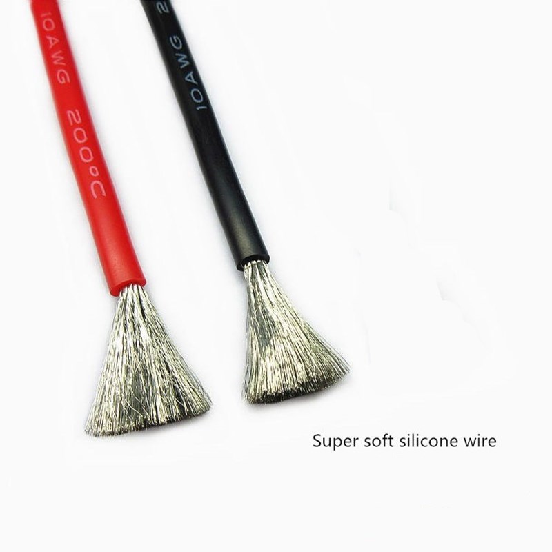 ELETECK High Temperature Silicone Wire 18AWG Red Black 2.3mm OD