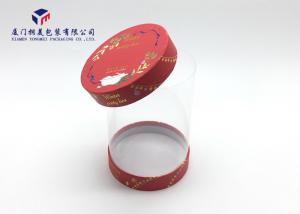 China Plastic Cylinder Packaging Tubes Without Printing Hard Paper Top / Bottom Covers wholesale