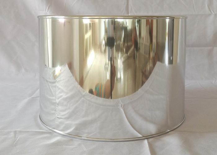 Drum Polypropylene Lampshade 200mm Shinny Sliver Polished