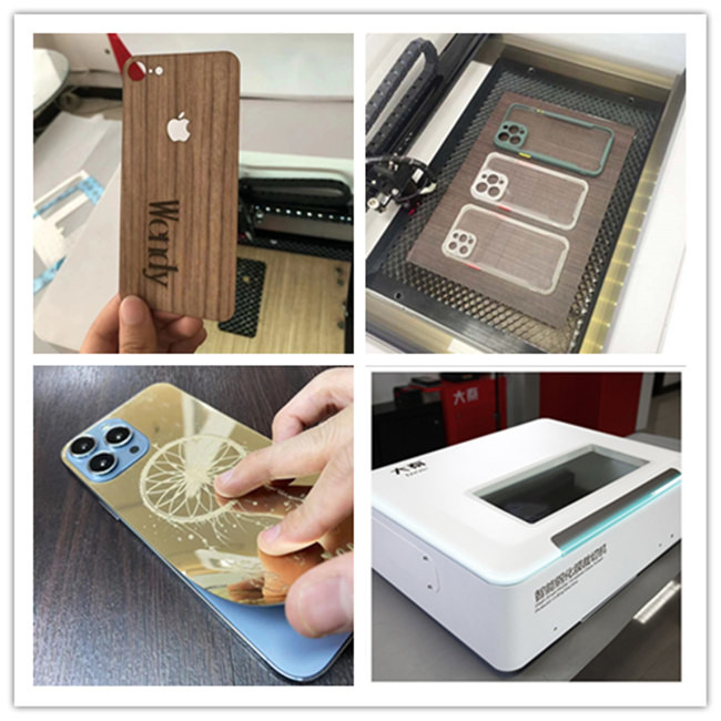 Custom Mobile Sticker Laser Cutting for Paper Leather Water Cooling Weihong Control Automatic Laser Cutting Plotter