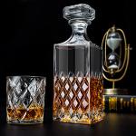 850ml House Glassware Glass Whiskey Decanter Set Classic Oxford Collection