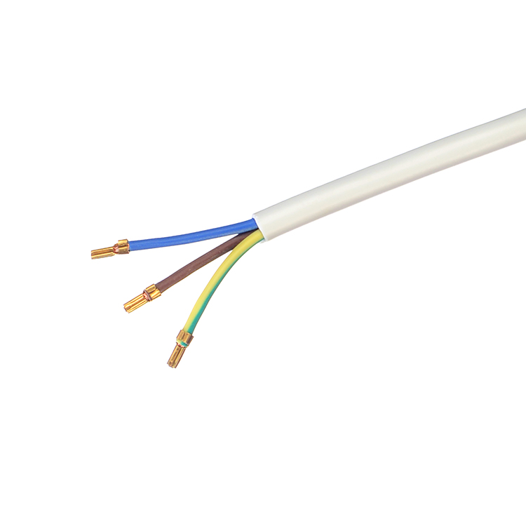 IMQ Standard 3 Pin Angeled 16A Italy White Power Cords H05VV-F 3x0.75MM² with Closed End Crimp Terminal from Trusted