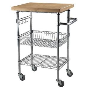 China Chrome Finish Kitchen Wire Utility Cart With Wheels Multifunctional wholesale