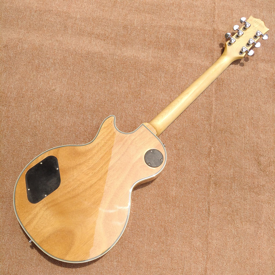 New style high-quality custom LP electric guitar, Green&blue Flame Maple Top Rosewood fingerboard electric guitar, free