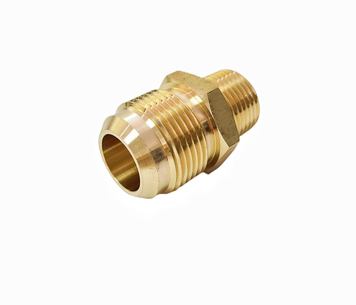 3/4 NPT X 3/4 Flare Brass Male Hex Nipple Pipe Fitting