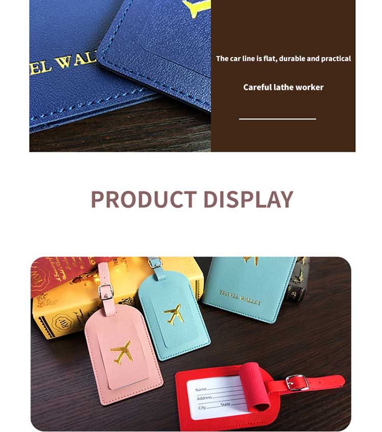 Low MOQ Mix Models Vegan Leather Passport Holder and Suitcase Tag for Smooth B2B Travel