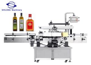 China Flat Bottle Double Side Sticker Labeling Machine PLC 50Hz wholesale