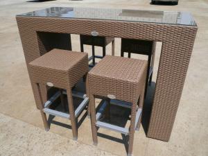 China Outdoor Leisure Furniture Sets , Fashion Resin Wicker Bar Set wholesale