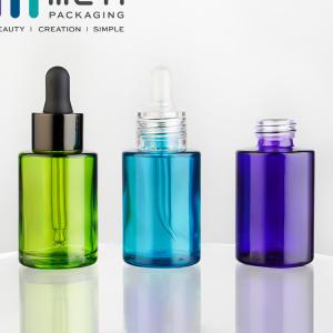 China Refillable Glass Dropper Bottle Labeling 50ml Screw Cap Round wholesale