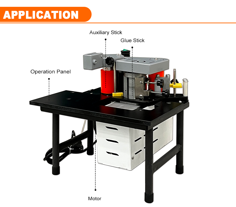 PVC Curve and Straight Mini Portable Edge Bander Manual Edge Banding Machine