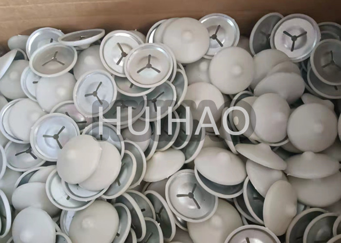 White / Black Color Insulation PE Dome Caps With 3 Slots Washer