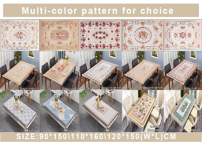 Rectangle Custom PVC Table Cloth Cover Roll for Oil Proof and Waterproof Protection
