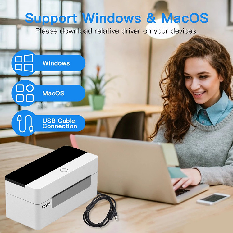 YHD-9260 Barcode 110mm Thermal Printer Desktop Bluetooth USB Thermal Label Printer