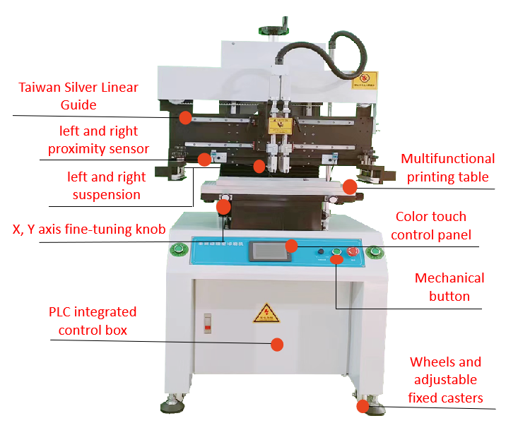 Semi Automatic High Accuracy Smt Stencil Printer Solder Paste Printer Machine