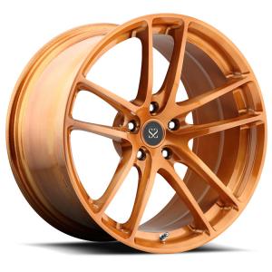 China 18 Inch 1 Piece Forged Aluminum Alloy For RS3 Wheels Orange Custom Luxury Rims wholesale