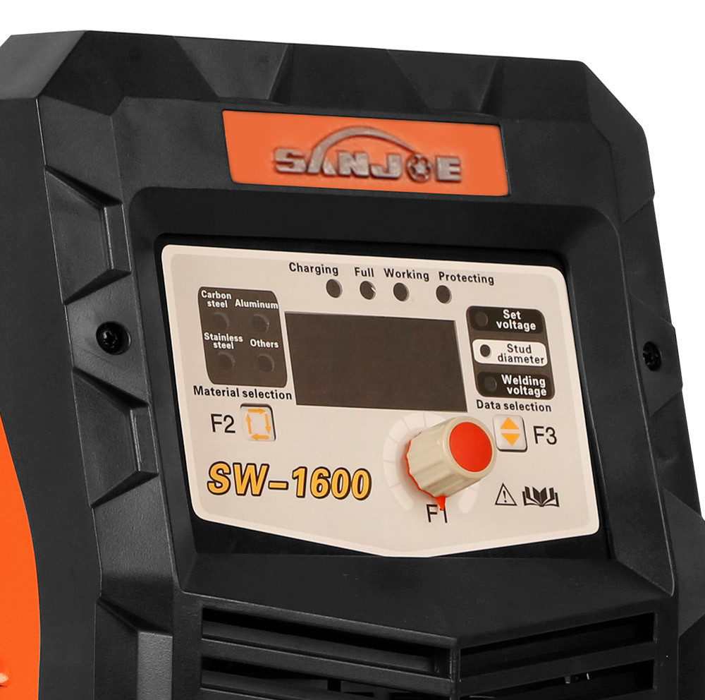 1600w Stud Welding Machine Sanjoe Brand Digital Single Phase 20.2kg Weight