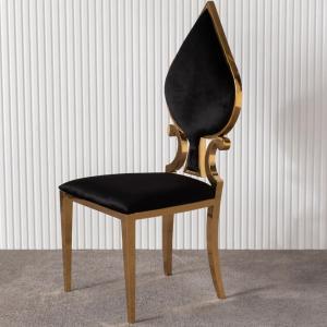 China Luxury Fully Assembled Black Sweetheart Chairs For Wedding wholesale