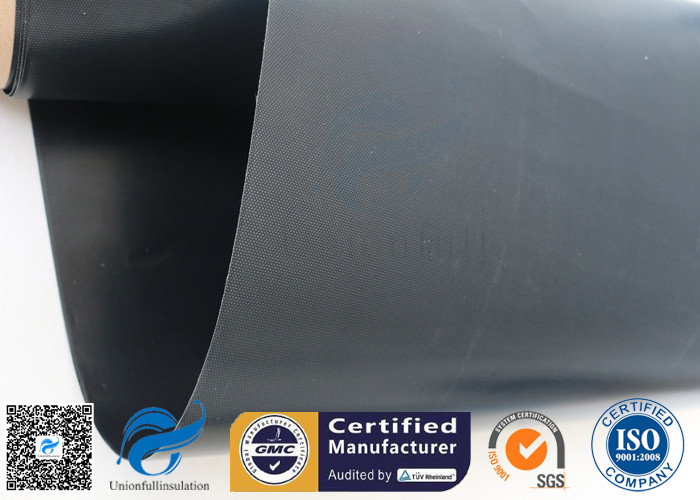 Black Fire Resistant PTFE Coated Fiberglass Fabric 0.25mm 520 g / m2