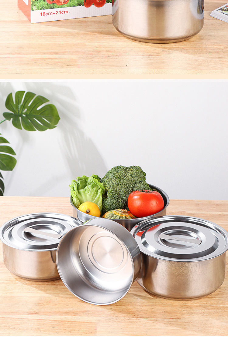 New Kitchen Products 10 Pcs Cooking Metal Stock Pot Stainless Steel Spice Soup Pot Cooking Pot Set For Kitchen