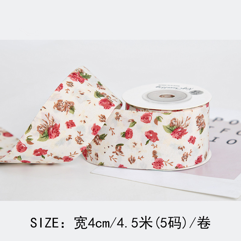 Bow Personalised Printed Ribbon 40mm Floral Printed Ribbon