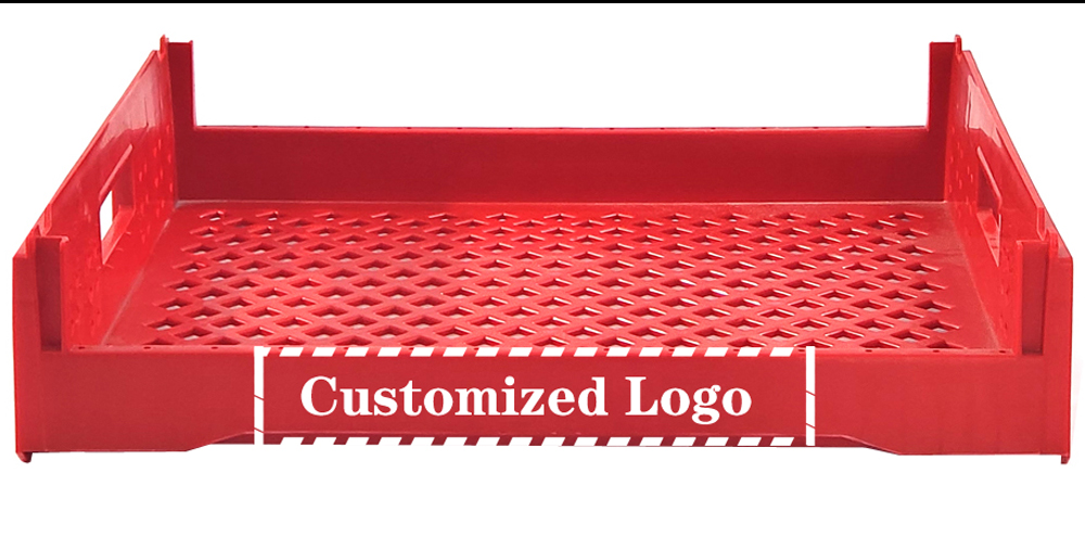 PP Bread Tray Plastic Stackable Turnover Box/Crates with External Size 550*480*130mm
