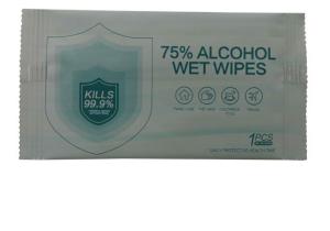 China Sterilization Cleaning Disinfection Wet Wipes 75% Alcohol Wipes 1 Peice Packing wholesale