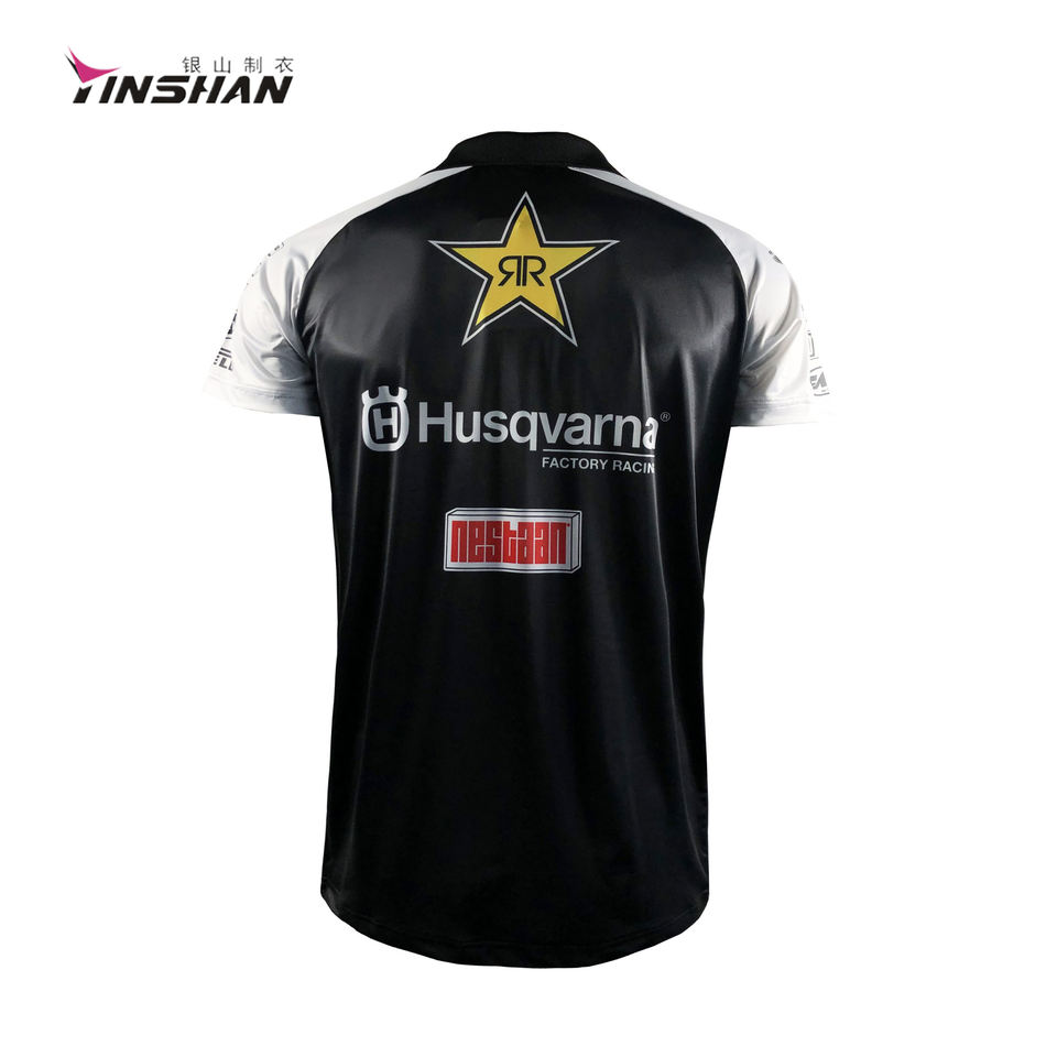 Quick Dry Polyester Men's Polo Shirts with Custom Embroidered Logo and Quick Dry Fabric