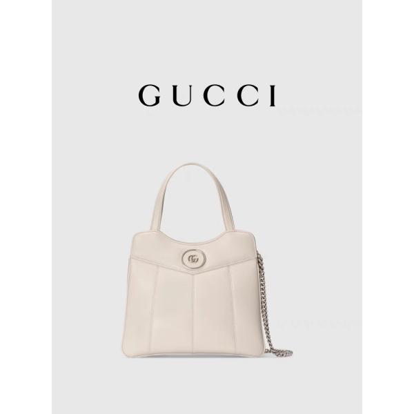 Leather Palladium Tone Gucci Tote Mini Classic Silhouettes