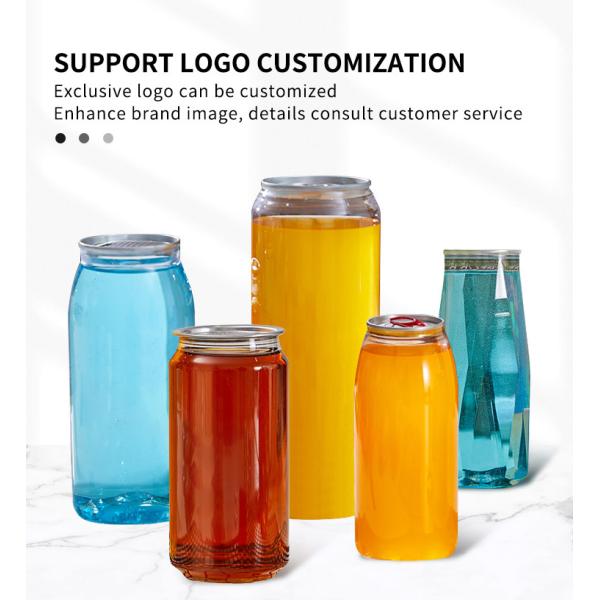 650ml 700ml PET Plastic Beverage Bottles For Milk Tea Soda Cold Coffee