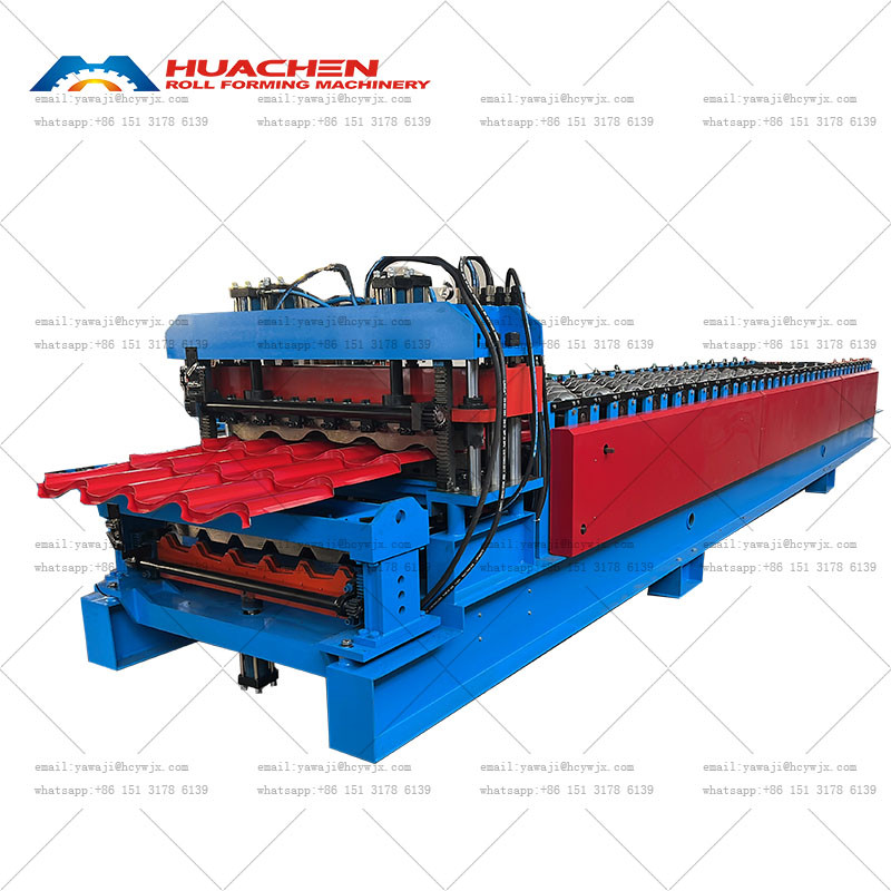 China Glazed Trapezoidal Sheet Making Roof Panel Rollformer Machine wholesale