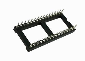 China Brass Socket Ic 16 Pin 180°Two Row 2.54mm Pitch 7.62 Card Edge Connector wholesale