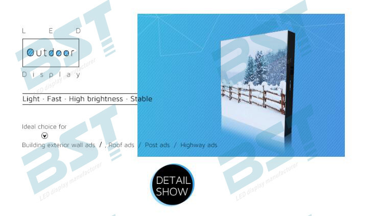 P6 RGB SMD Outdoor advertising LED Display Full Color Waterproof High Luminance