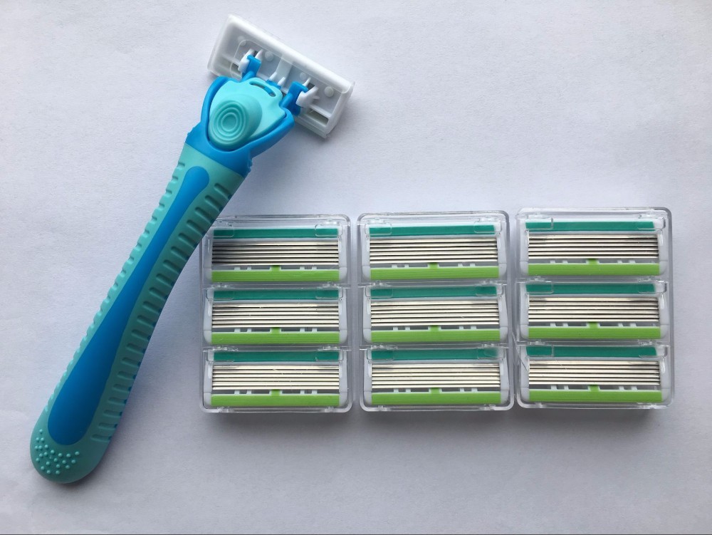 3-6 Blades Disposable Face and Body Hair Removal Razor Pack for Women with Razor Head Refills