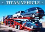 Steel Car Carrier Trailer , 2 / 3 Axle Vehicle Transport Semi Trailer