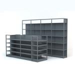 Rustic Timber Display Shelves Dark Wood Display Shelves