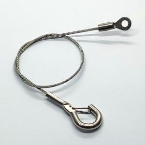 China Stainless Steel Wire Rope Eyelet Fittings With Hanging Hook Tools Safety For Outdoor Lights wholesale