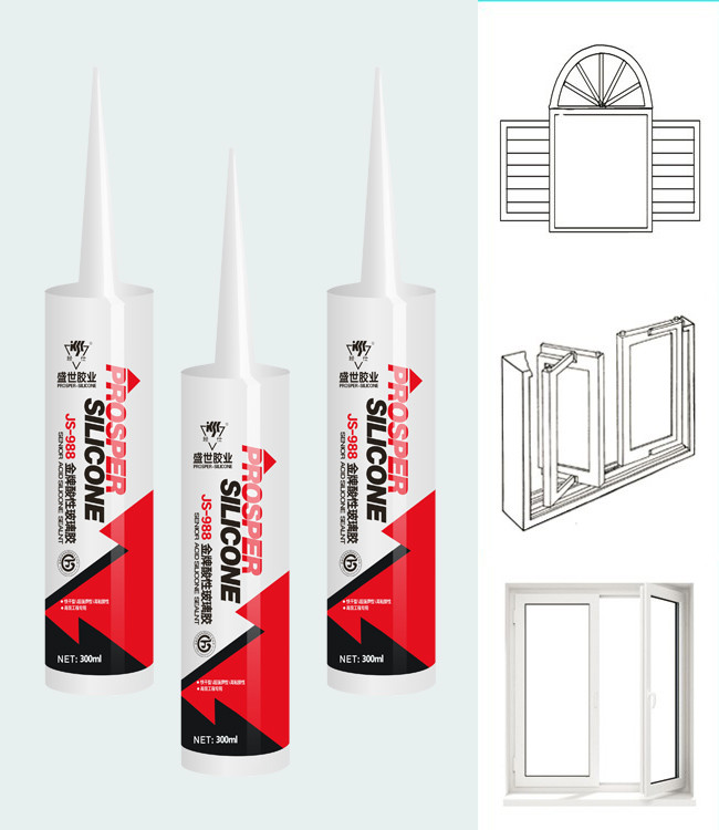 Watertight Seal Acid Silicone Sealant , All Purpose Silicone Roof Sealant