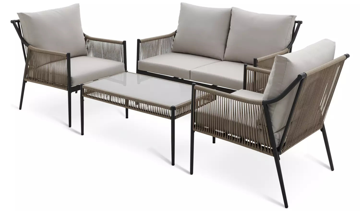 Transform Your Patio with AJUNION Metal Furniture Set Armchair Size W64 x D78 x H79cm