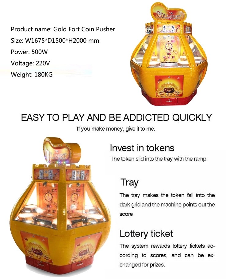 Electronic Lottery Gold Fort Prize Game Machine For Theater English Version