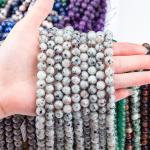 8MM Polished Natural Kiwi Jasper Beads Making Jewelry Necklace Bracelet Earring