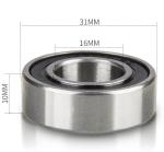Rubber Sealed Gcr15 Deep Groove Ball Bearing OD 31mm For Internal Combustion