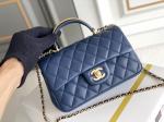 Small Chanel Branded Ladies Handbag Caviar Grained Calfskin & Gold Tone Metal