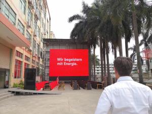 China Giant Building Outdoor Advertising LED Display Curtain Advertising Spain SMD3535 wholesale