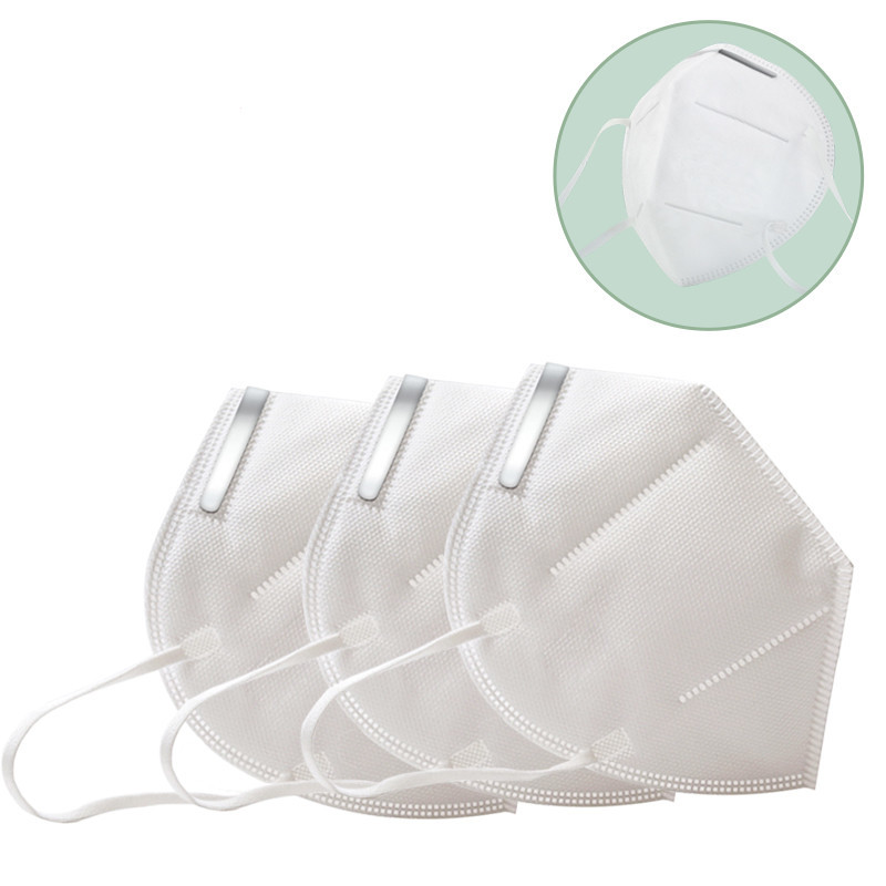 High Filtration Efficiency Disposable Dust Mask White Color With Steel Nose Clip