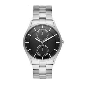 China Mens brushed stainless steel 5atm water resistant with silver steel chain strap wholesale