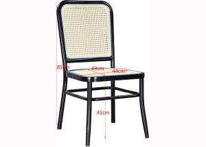 China Outdoor Bistro Rattan 85cm Upholstered Cafe Chairs wholesale