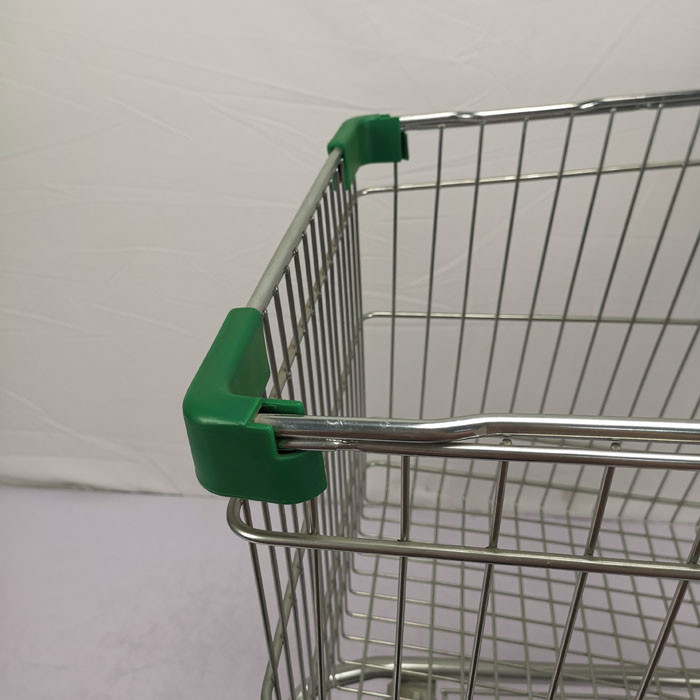 180L Q195 Steel Metal Supermarket Shopping Trolley American Type