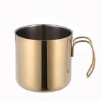 Beautful Gold Stainless Steel Travel Mug With Lid Customized Logo