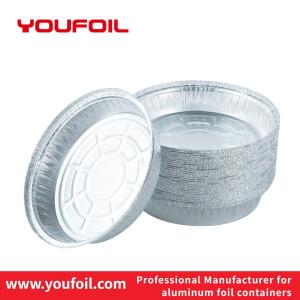 China Round Shape Aluminium Foil Container Odorless Food Packaging wholesale