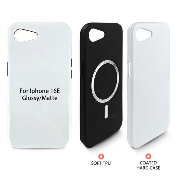 3D 2 In 1 Magsafe Sublimation Case For Iphone16e Blank Sublimation Phone Case Custom magnetic phone case